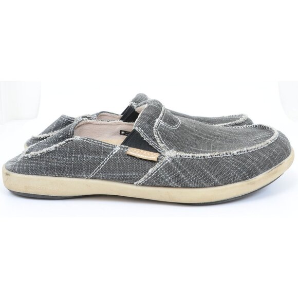 Gecko Man Mens 12 Slip On Canvas Loafers Arch Support Orthopedic Boat Shoes - Picture 2 of 11